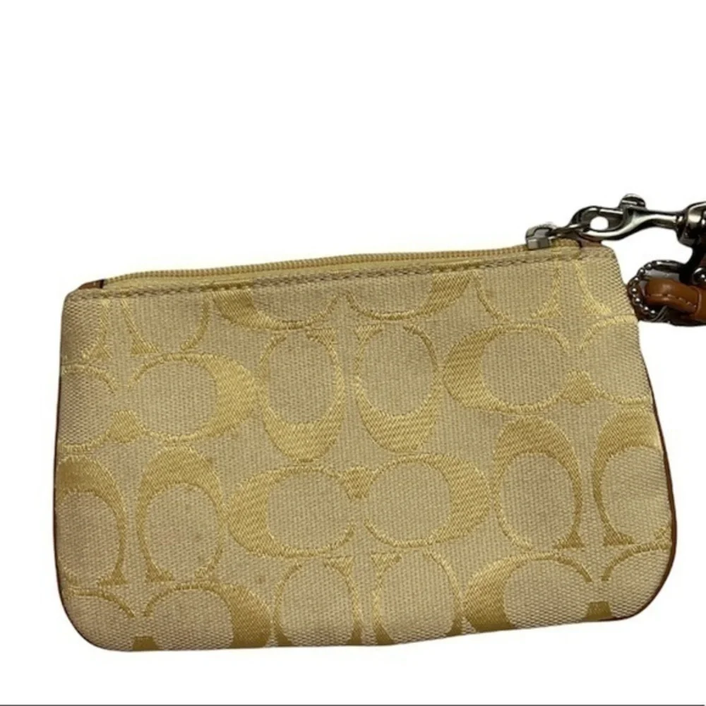 Coach vintage y2k yellow signature c wristlet bag